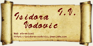 Isidora Vodović vizit kartica